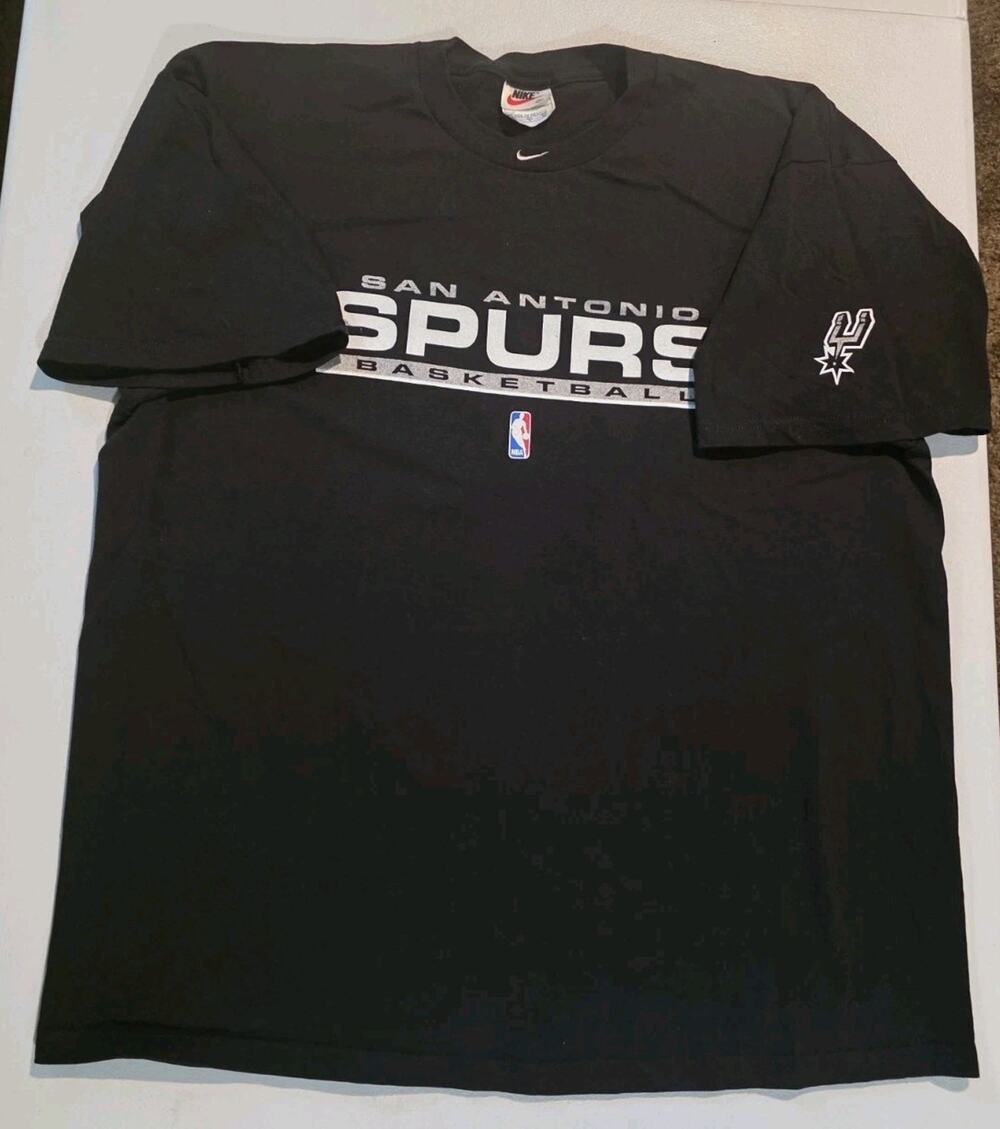 Vintage Nike San Antonio Spurs Basketball Center Swoosh Tee XL NBA
